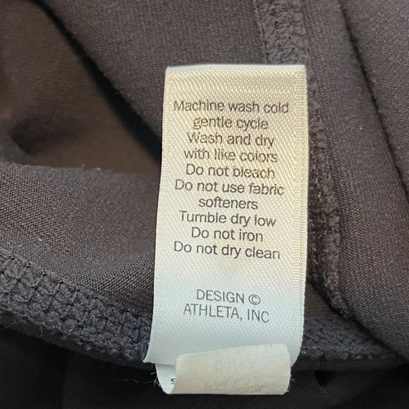 2017 Dark Gray Athleta Leggings Side Zipper Pockets Yoga Workout Women Size XS - Picture 10 of 15